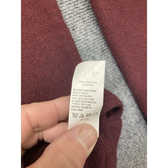 G.H. Bass 1/4 Zip Fleece Pullover Men’s Size XXL Burgundy Long Sleeve - Picture 3 of 8